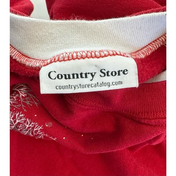 Country Store Christmas Jumper Sweater Sweatshirt Red Large Vintage Y2K (READ) - Picture 7 of 7